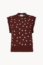 Burgundy Polka Dot Waistcoat