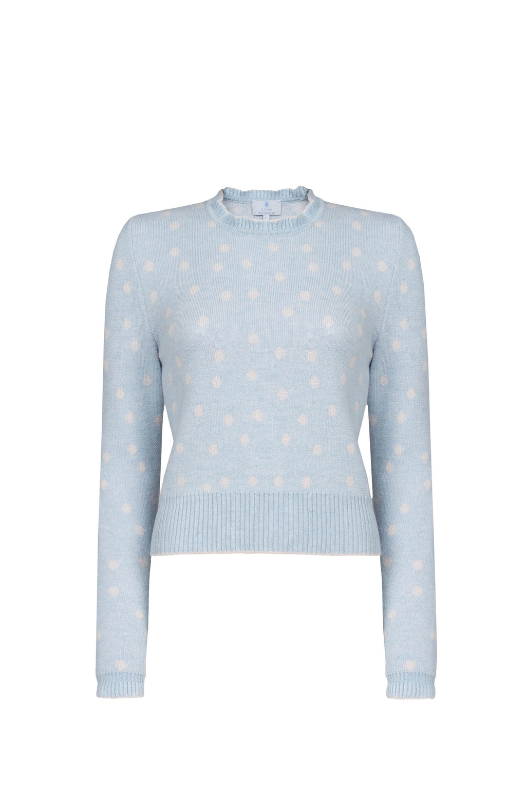 Maglione a pois azzurro chiaro