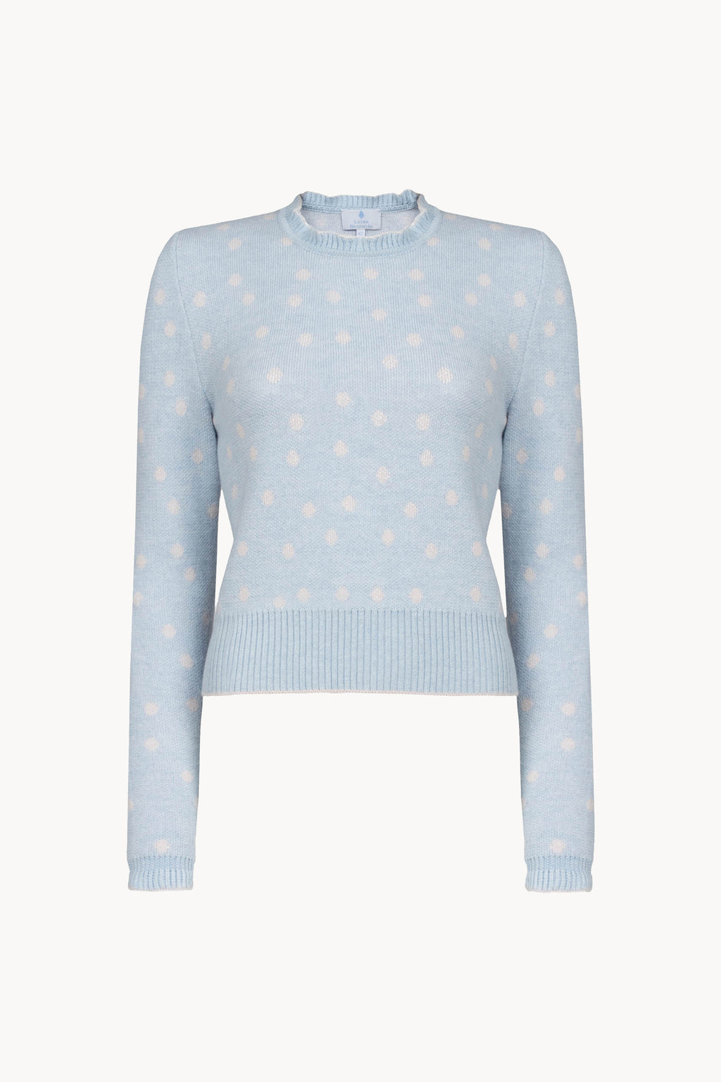 Maglione a pois azzurro chiaro