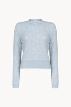 Maglione a pois azzurro chiaro