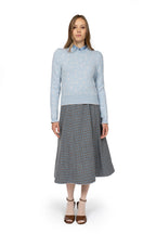 Maglione a pois azzurro chiaro