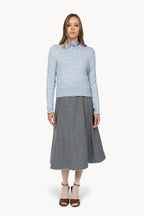 Maglione a pois azzurro chiaro