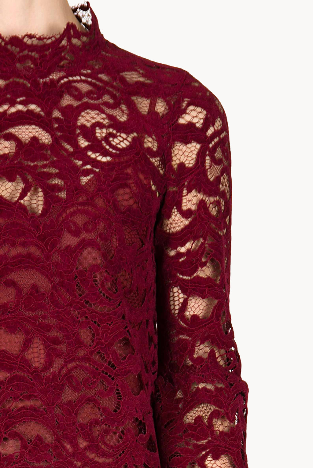 Velvet Lace Wide Sleeve Dress