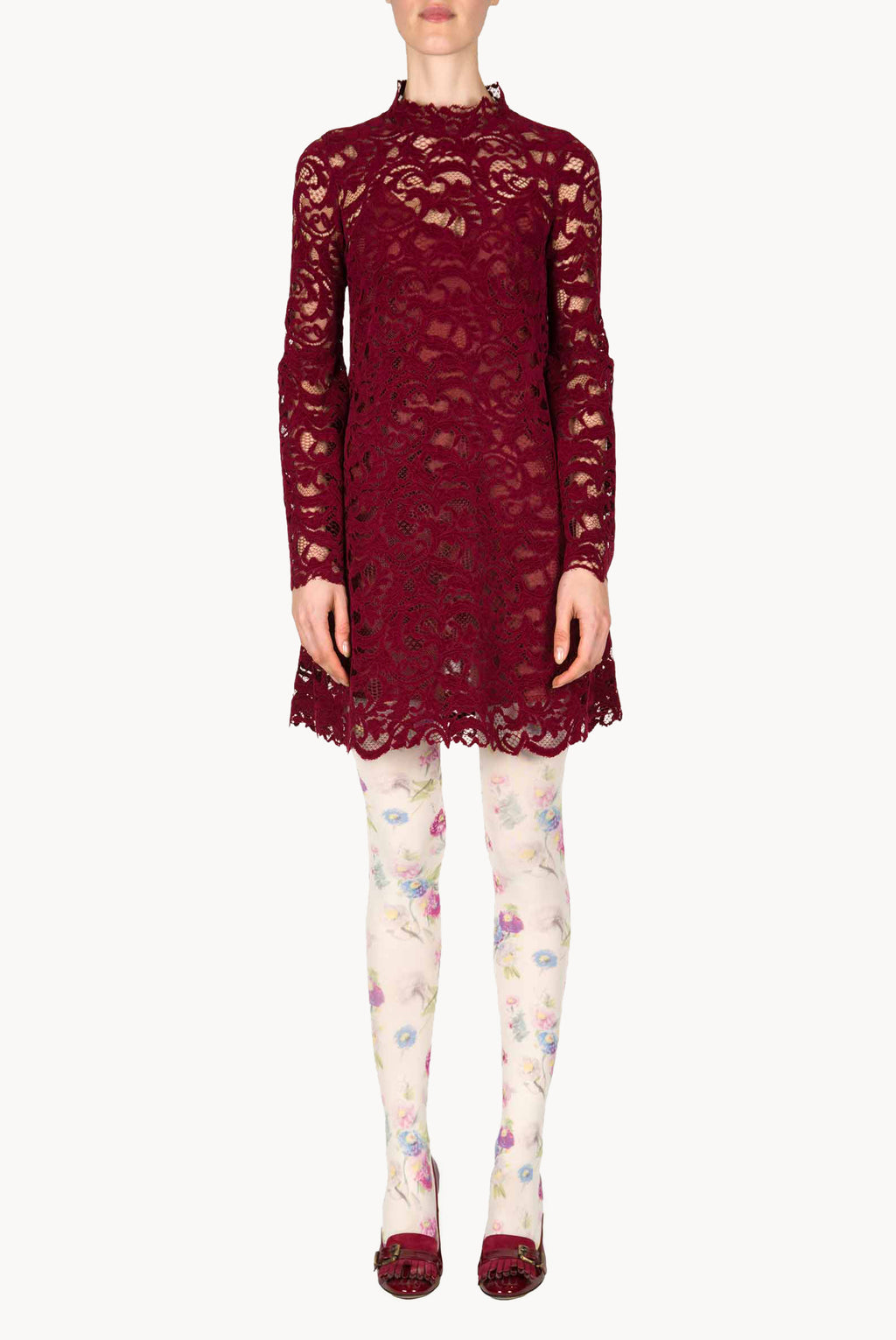 Velvet Lace Wide Sleeve Dress