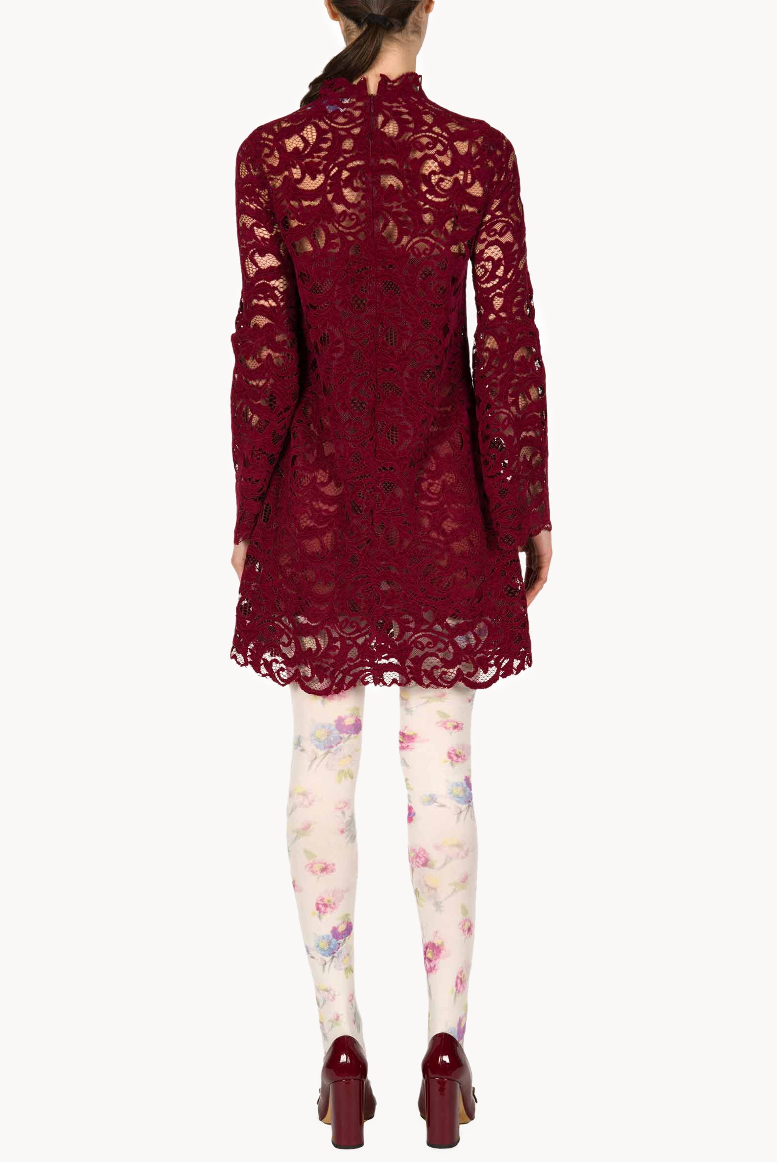 Velvet Lace Wide Sleeve Dress