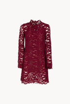 Velvet Lace Wide Sleeve Dress