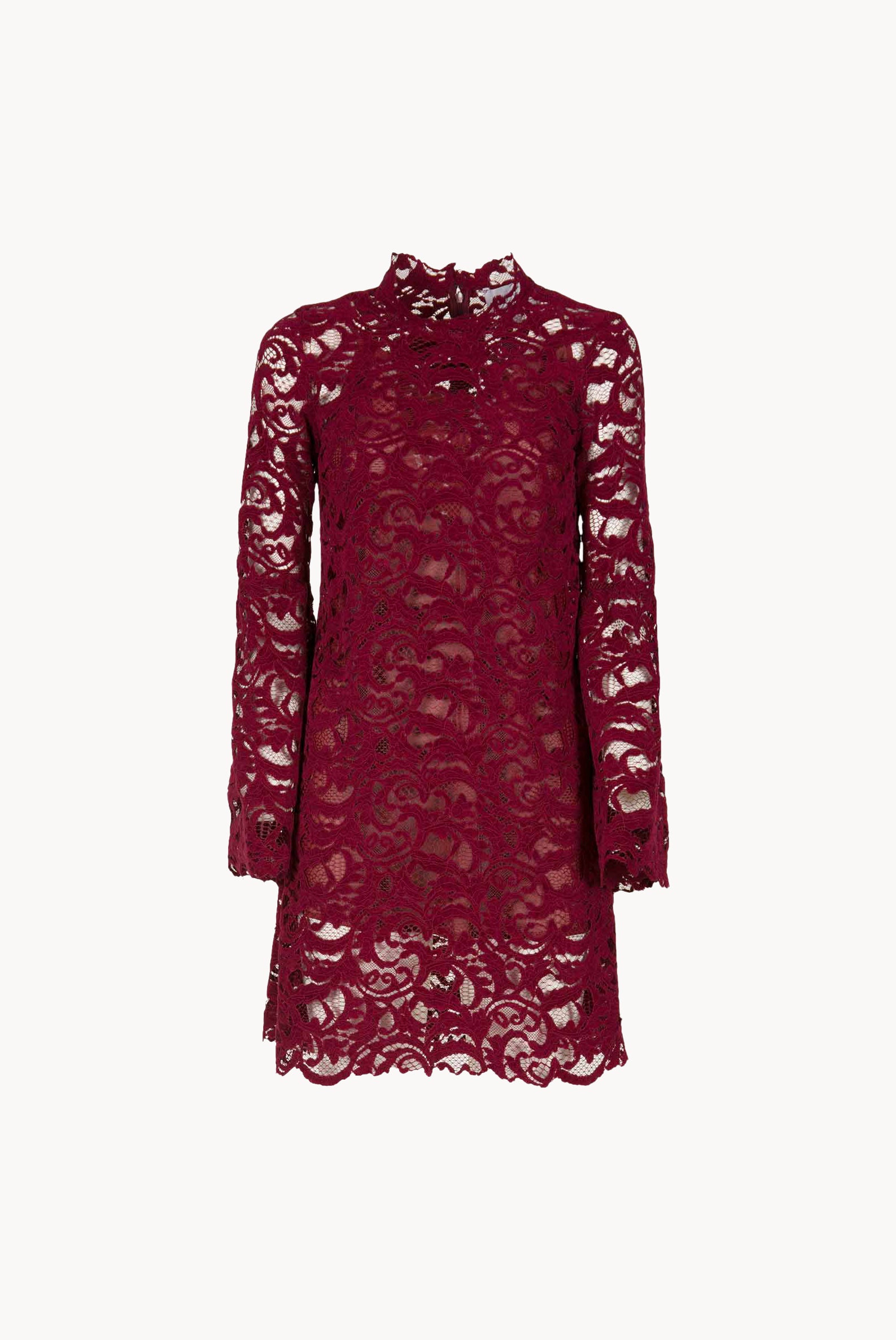 Velvet Lace Wide Sleeve Dress