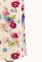 Velvet Printed Macro Anemones Skirt