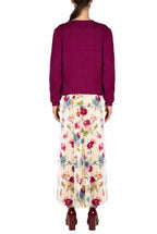 Maglione over in lana a trecce