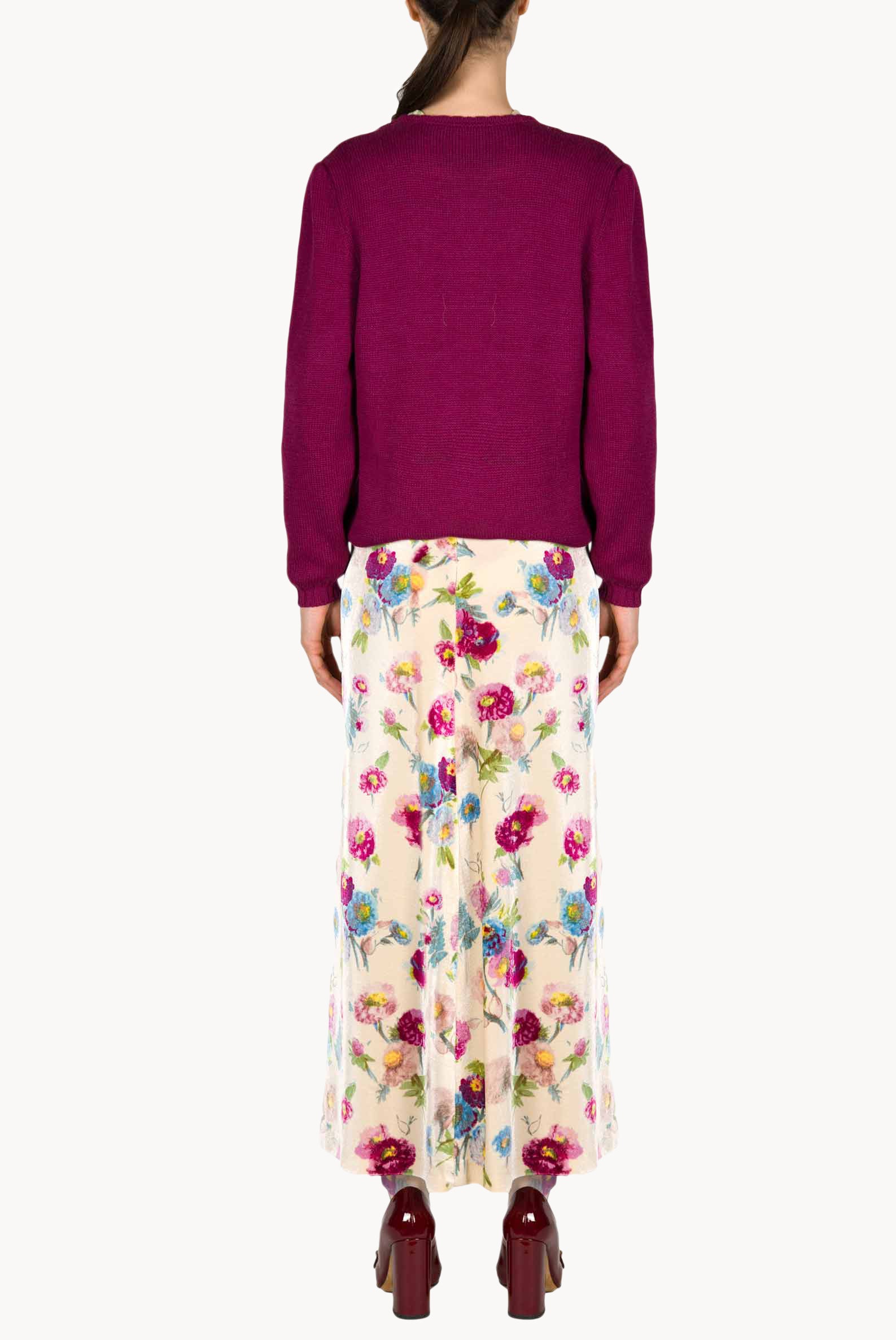 Maglione over in lana a trecce