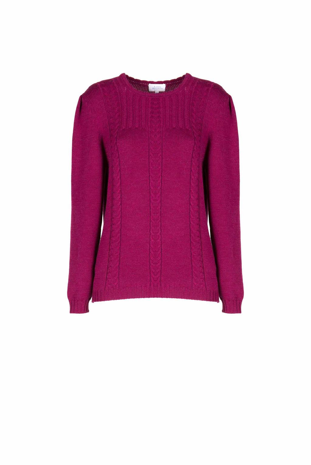 Maglione over in lana a trecce