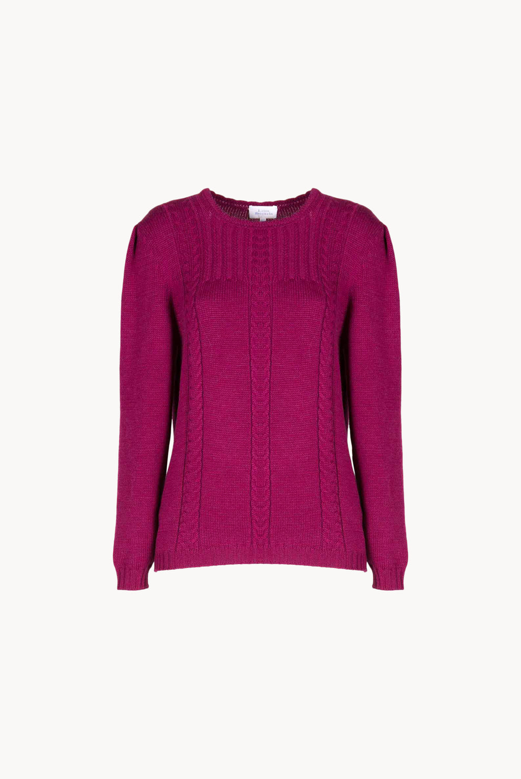 Maglione over in lana a trecce