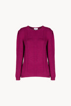 Maglione over in lana a trecce