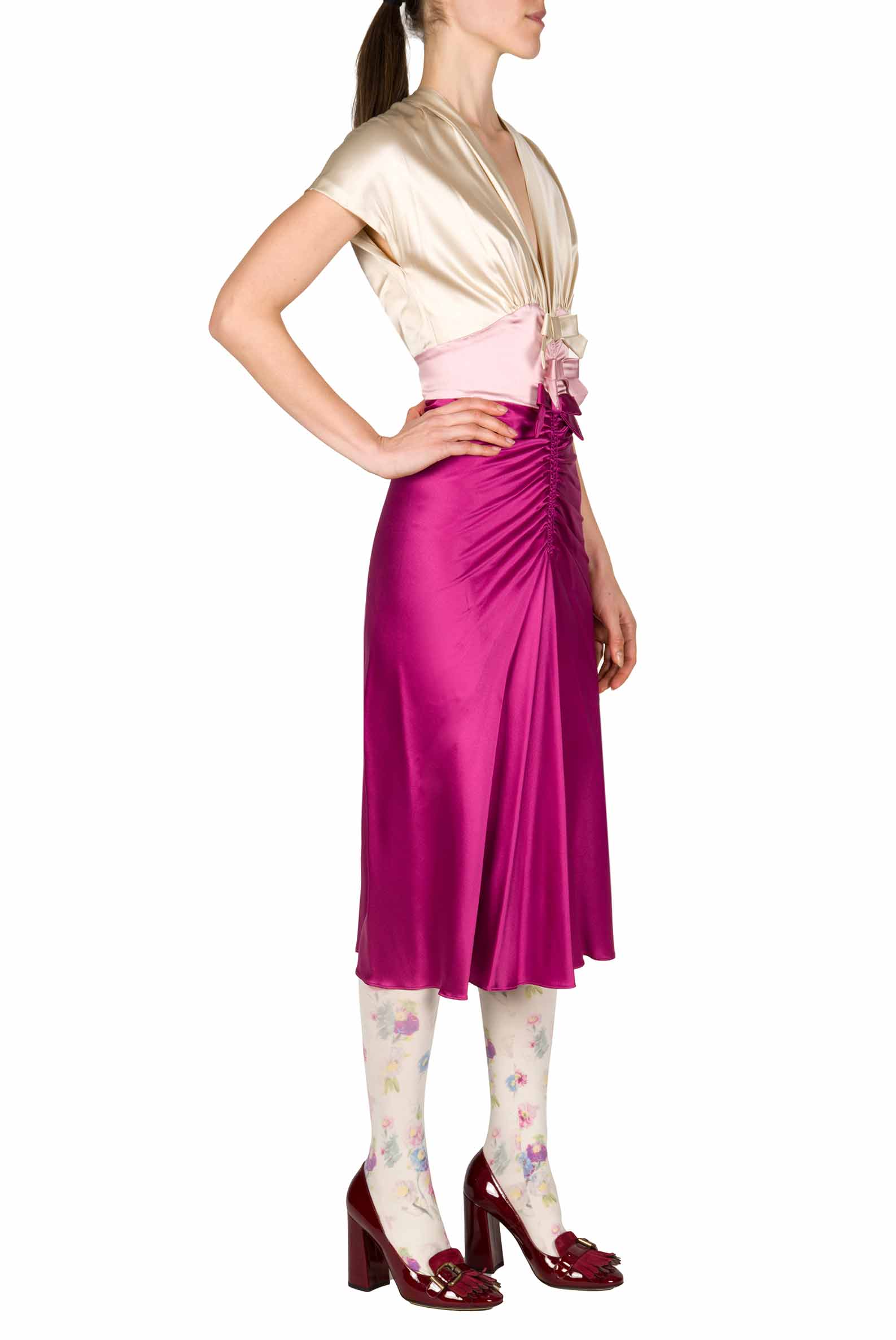 Abito kimono in satin