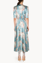 Vestito bottoncino in satin Circle Of Roses