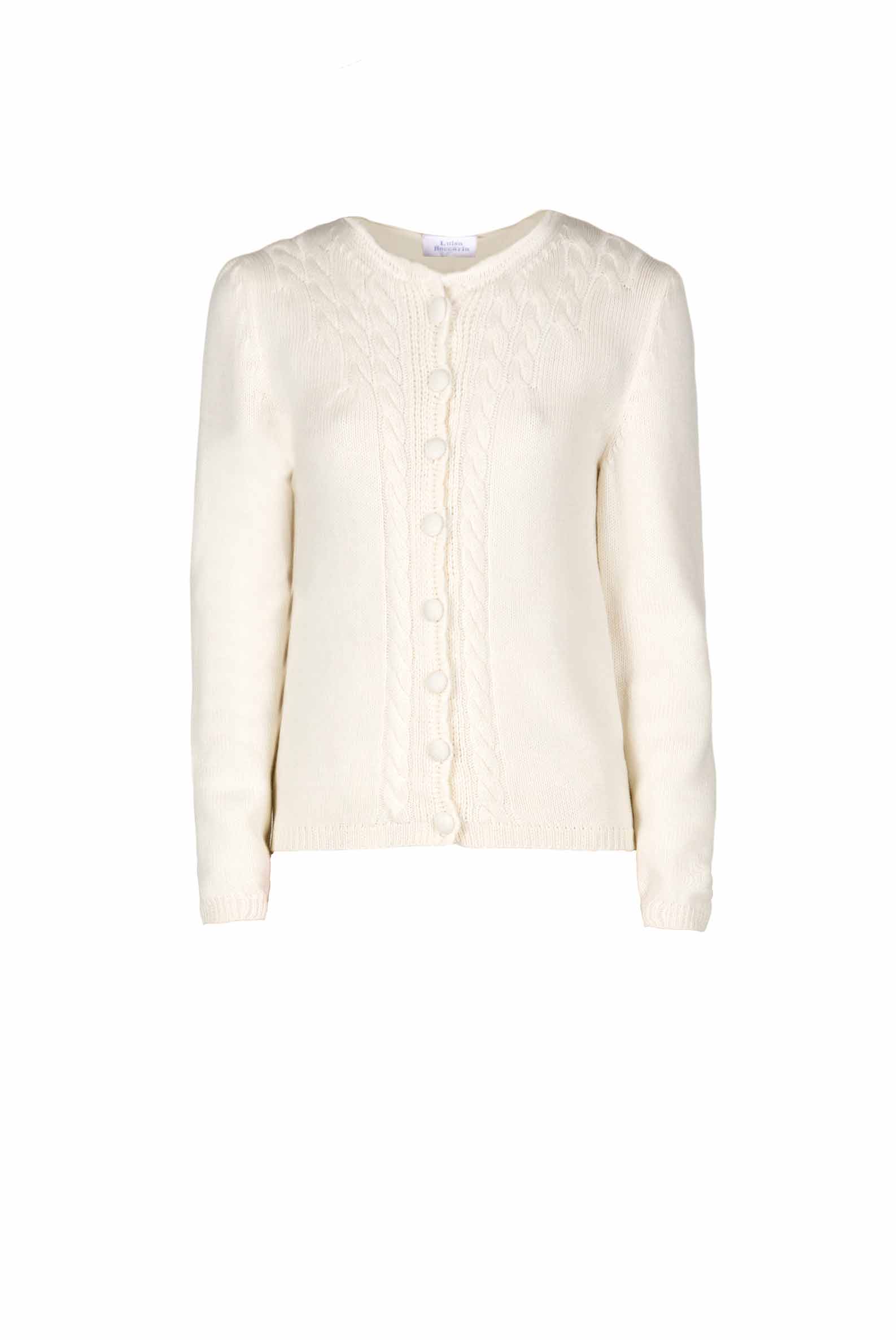 Maglione in lana a trecce