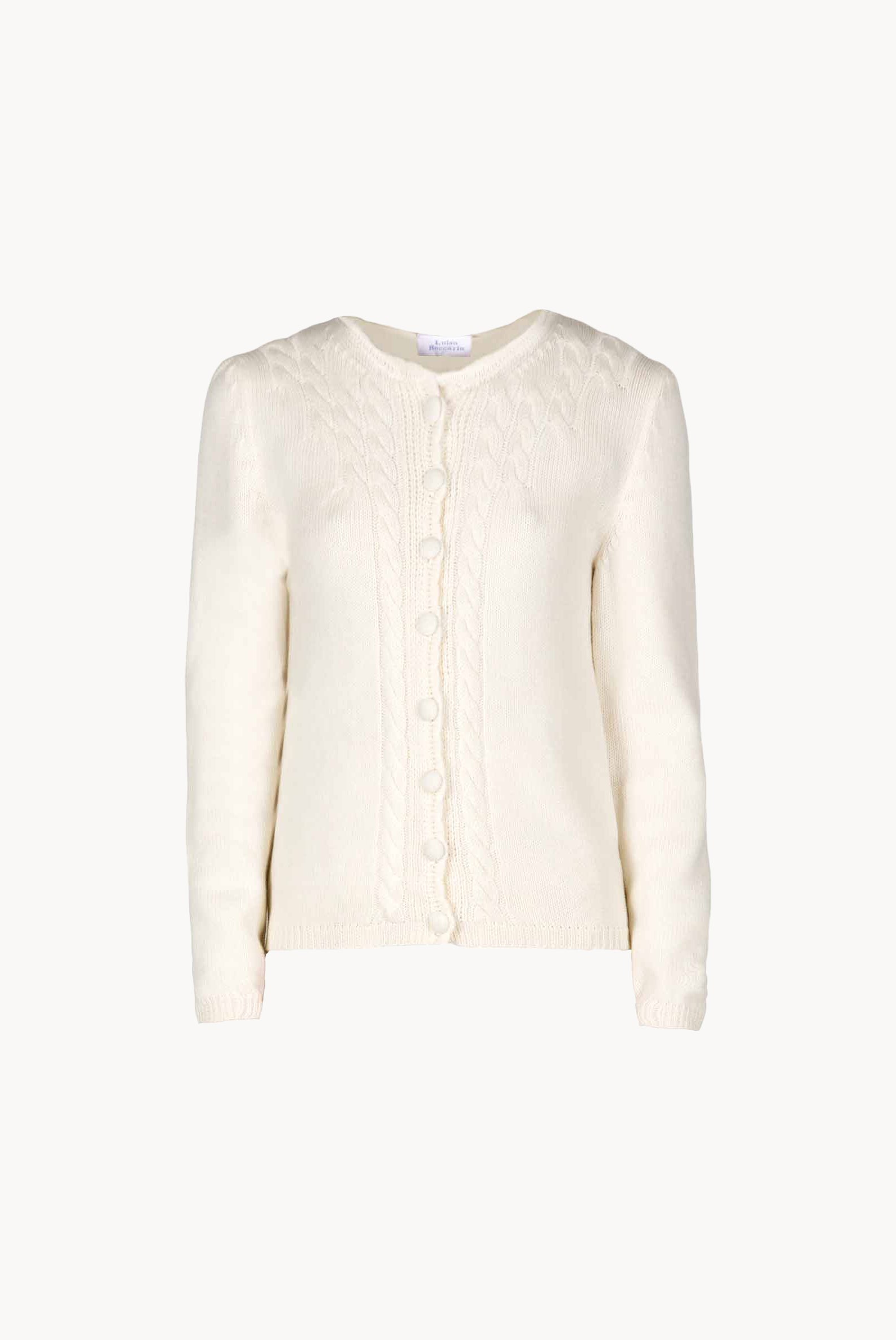 Maglione in lana a trecce