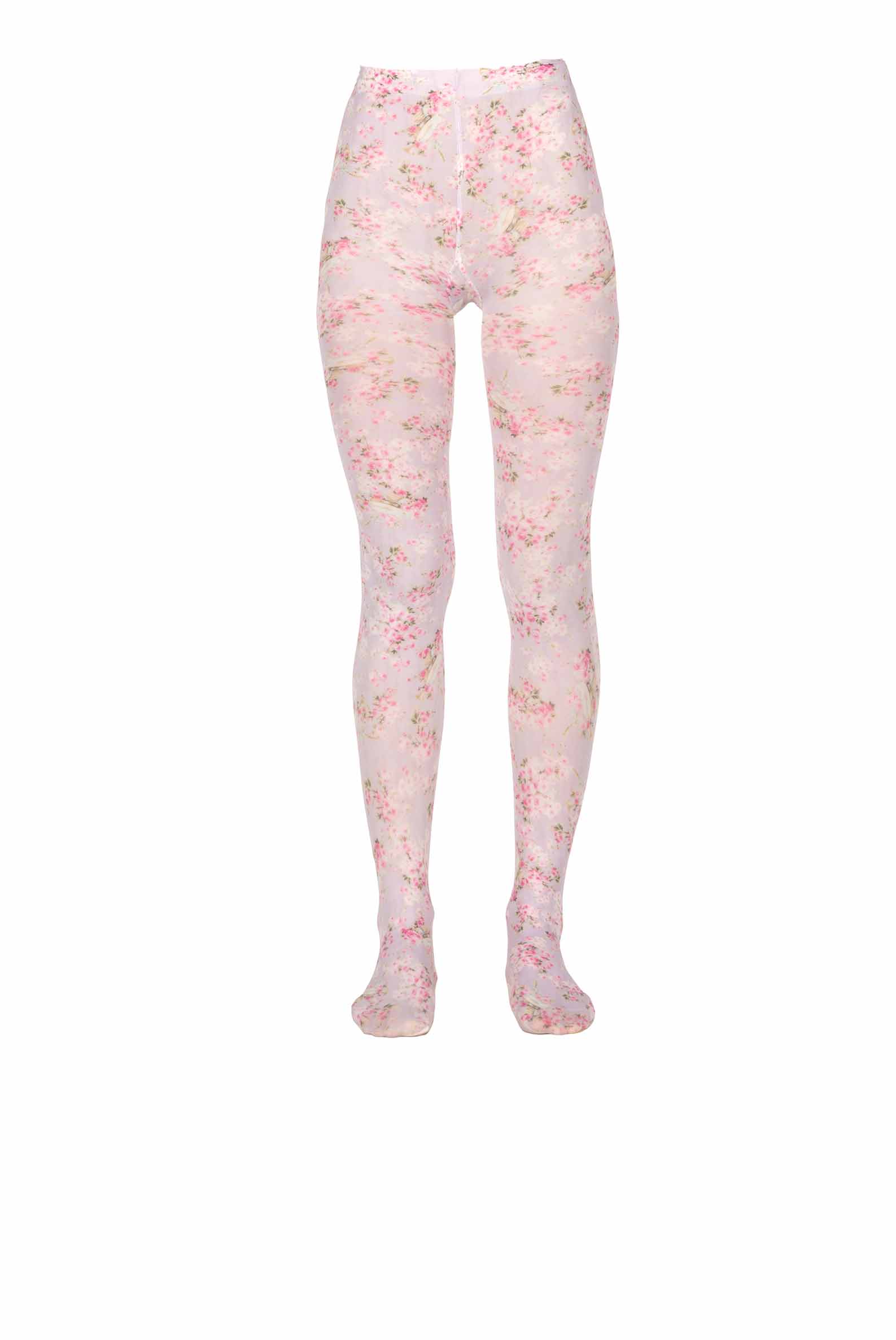 Collant in jersey con boccioli di rosa lilla