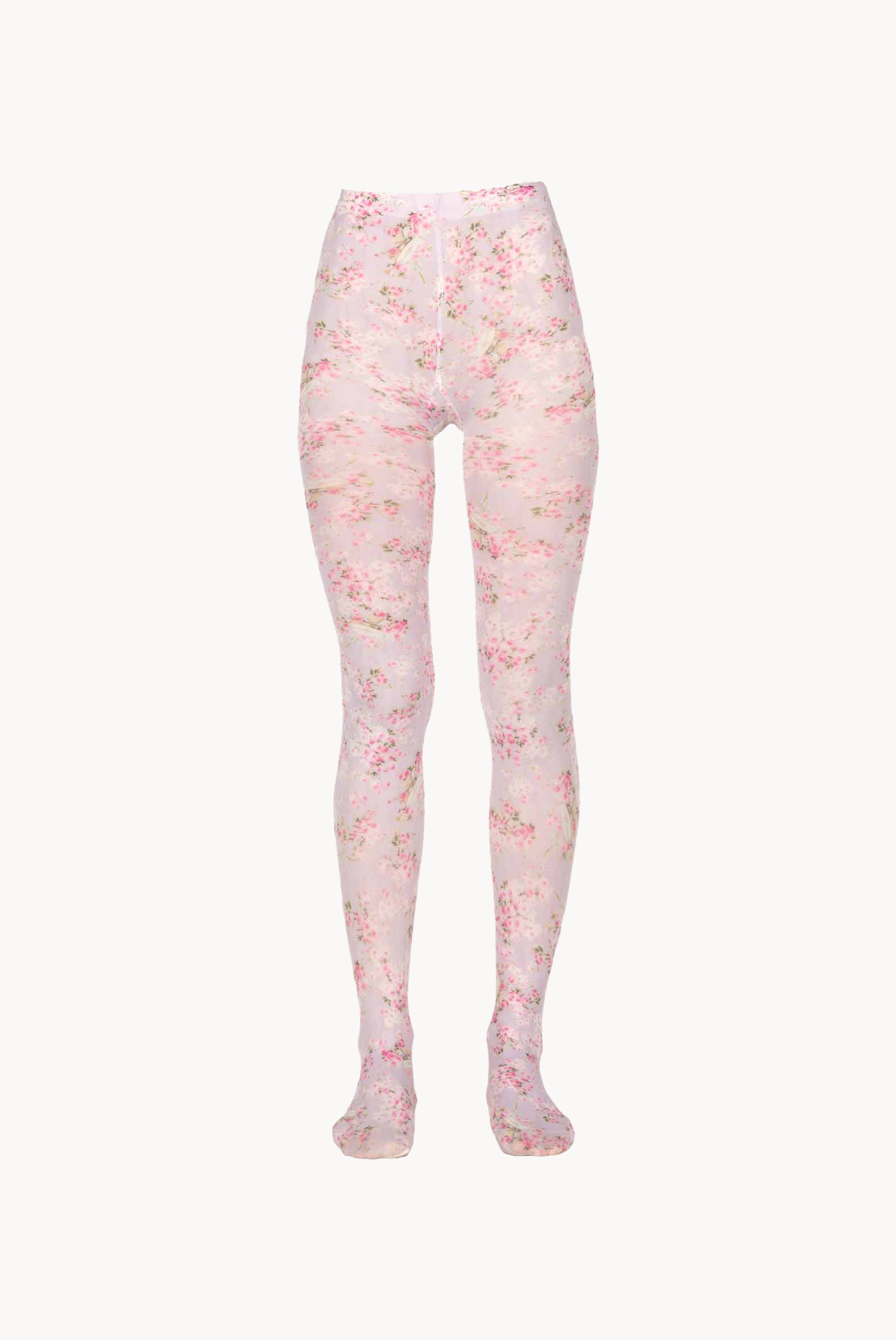 Collant in jersey con boccioli di rosa lilla