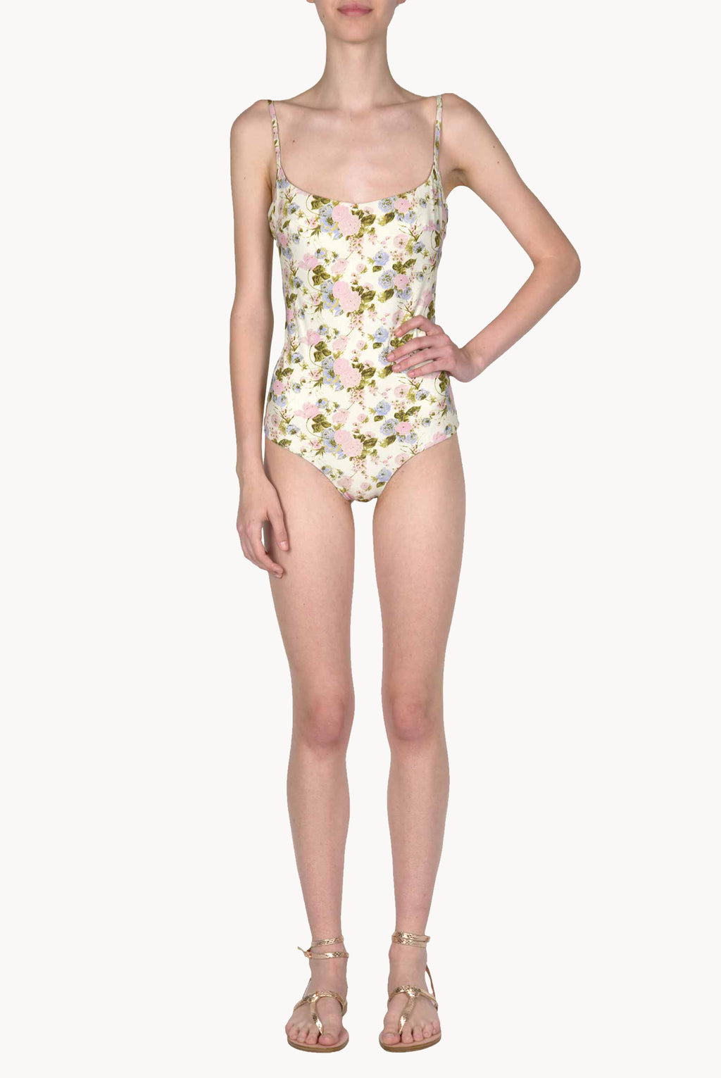 One-piece Swimsuit Blooming Roses Double Face