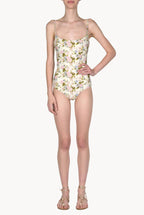 One-piece Swimsuit Blooming Roses Double Face