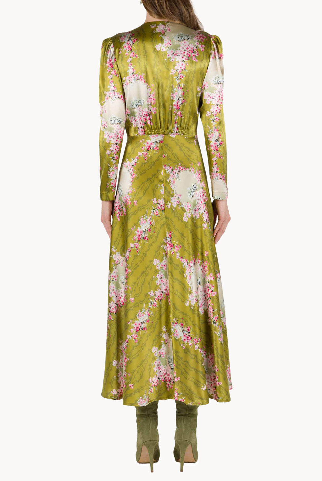 Bottoncino Cocktail Circle Of Roses Printed Dress