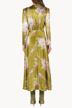 Bottoncino Cocktail Circle Of Roses Printed Dress
