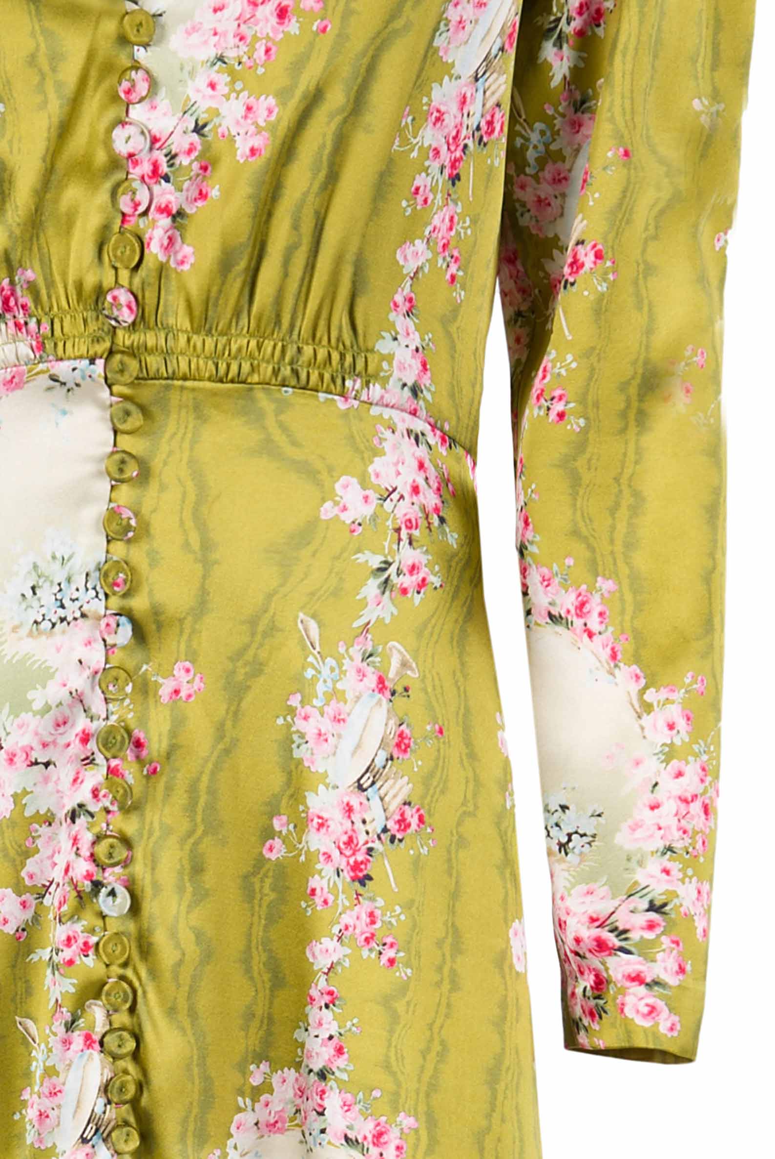 Bottoncino Cocktail Circle Of Roses Printed Dress