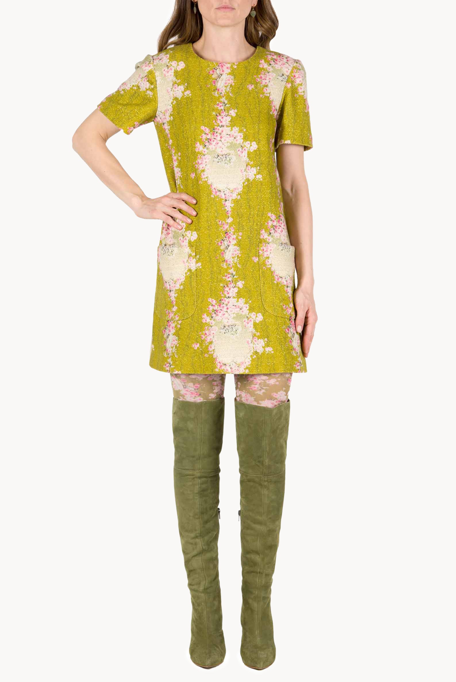 Wool Circle Of Roses Dress