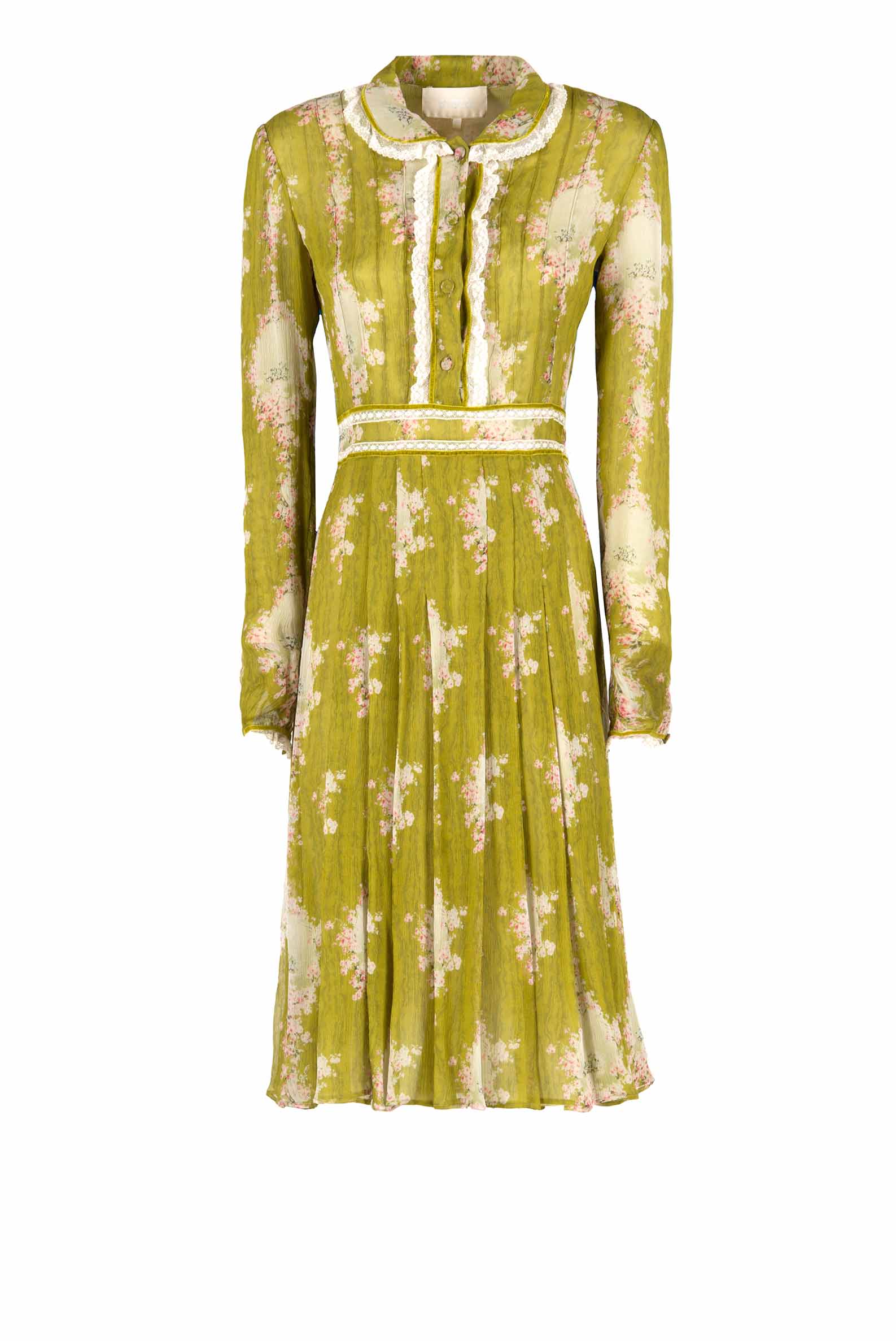 Abito in chiffon Circle Of Roses con scollo rotondo