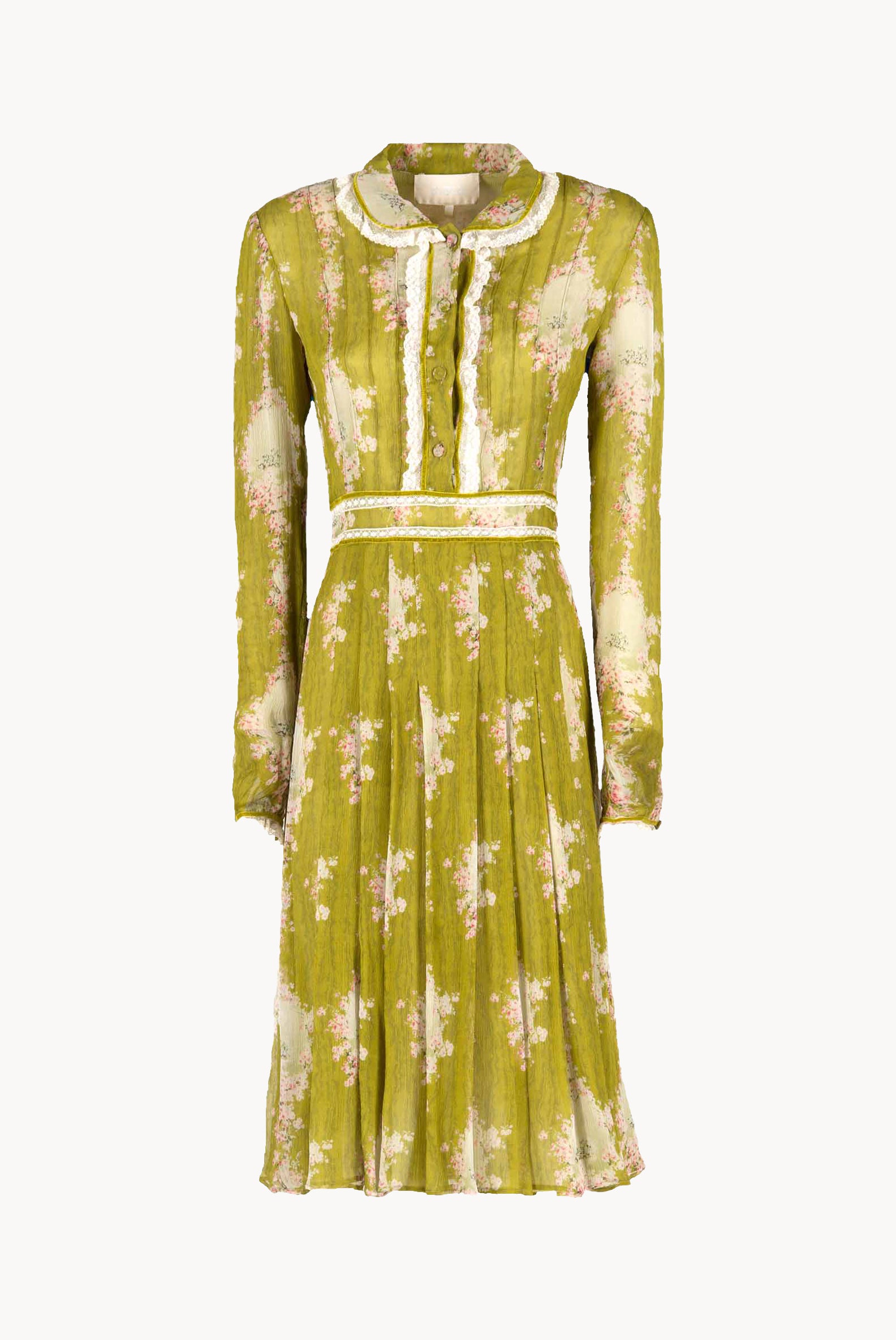 Abito in chiffon Circle Of Roses con scollo rotondo