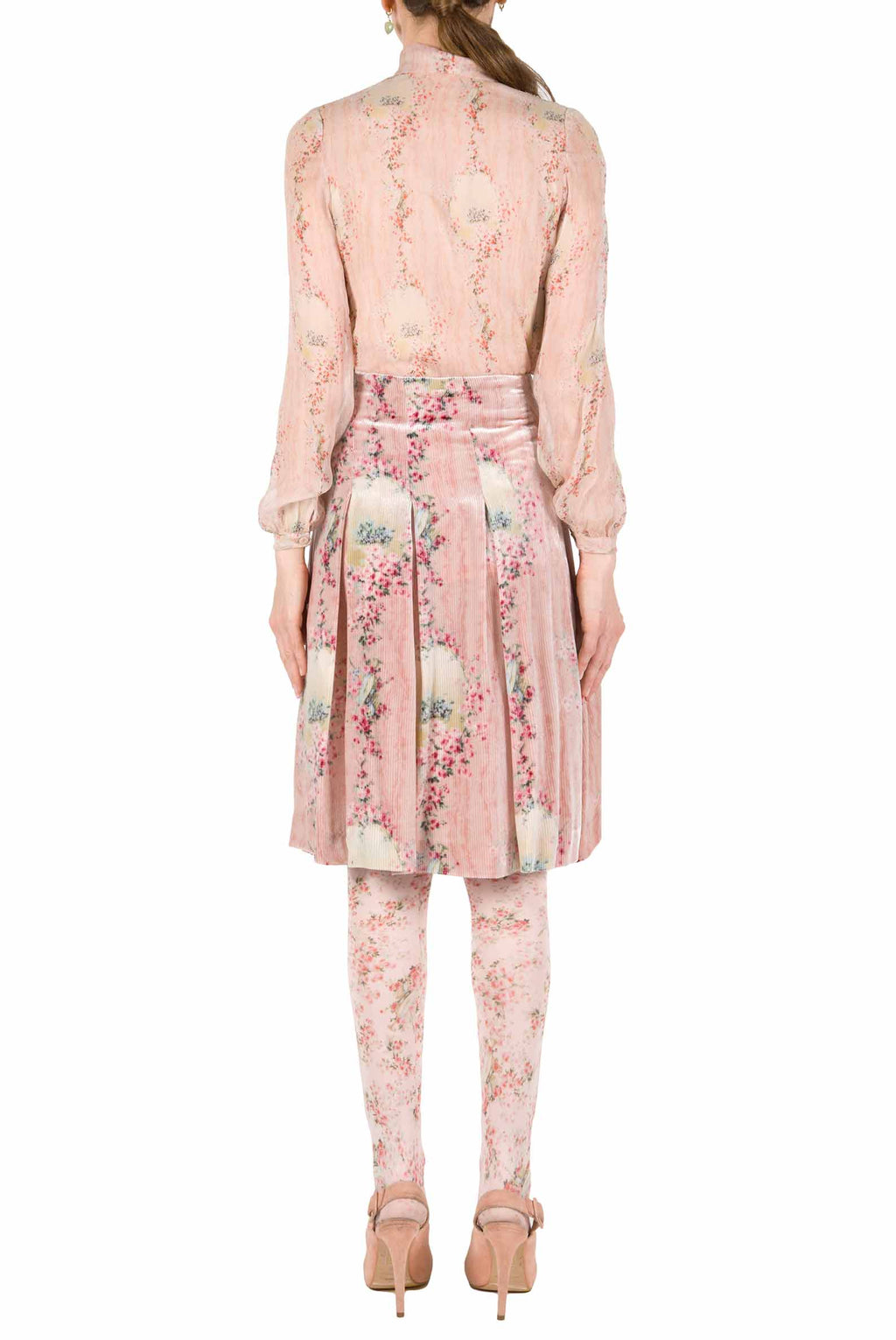 Camicia in chiffon Circle Of Roses con flake