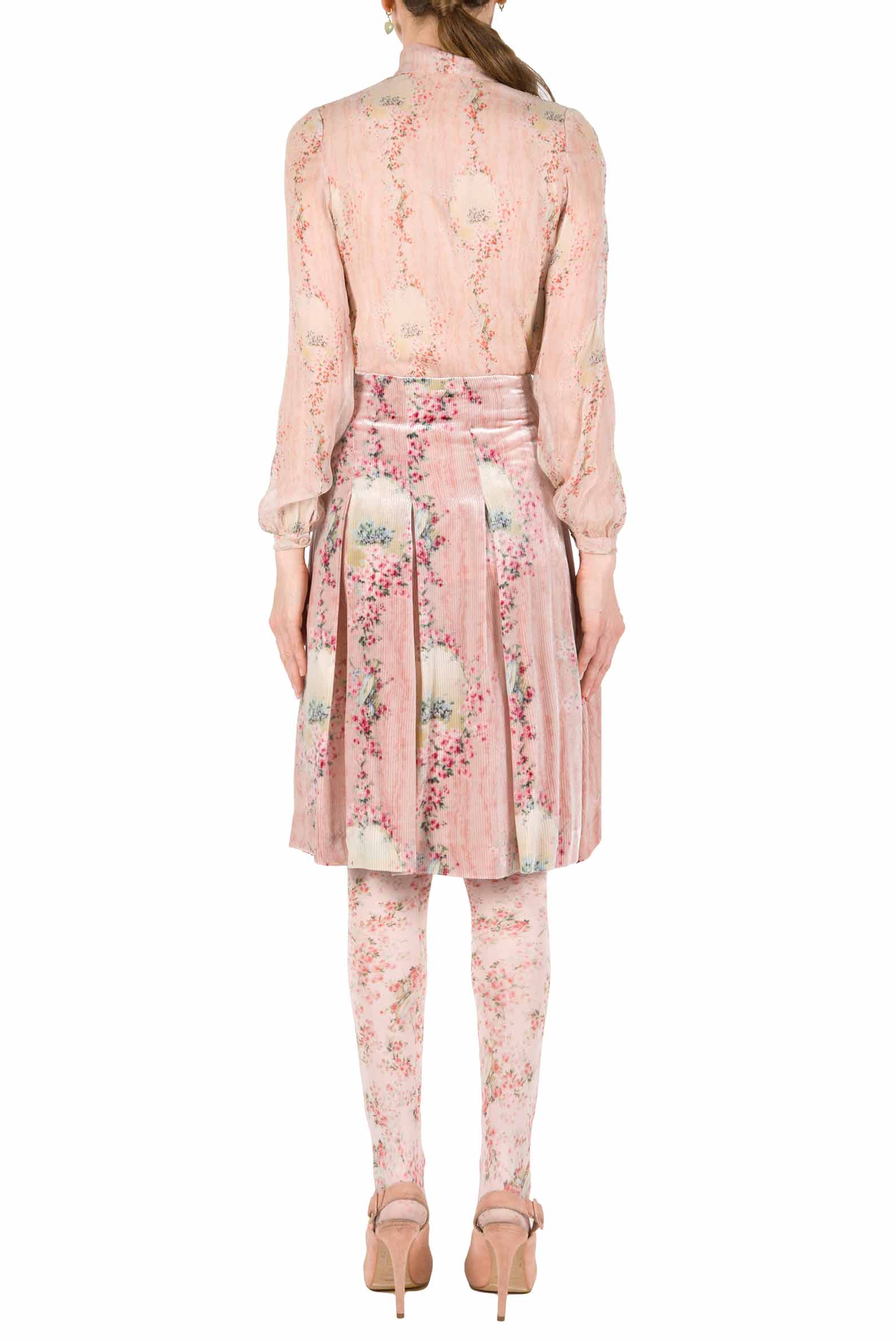 Camicia in chiffon Circle Of Roses con flake