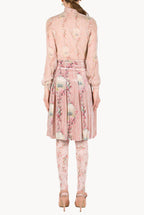 Chiffon Circle Of Roses Shirt With Flake