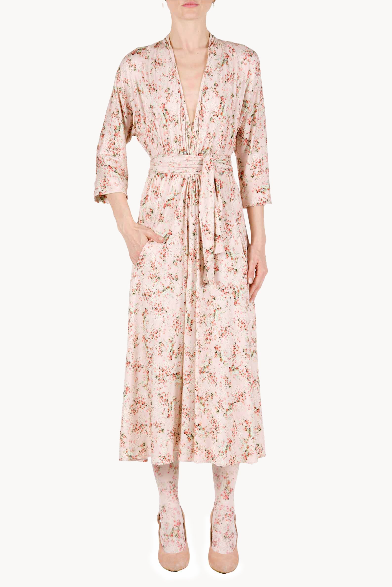 Luisa Jersey Rose Buds Print Dress