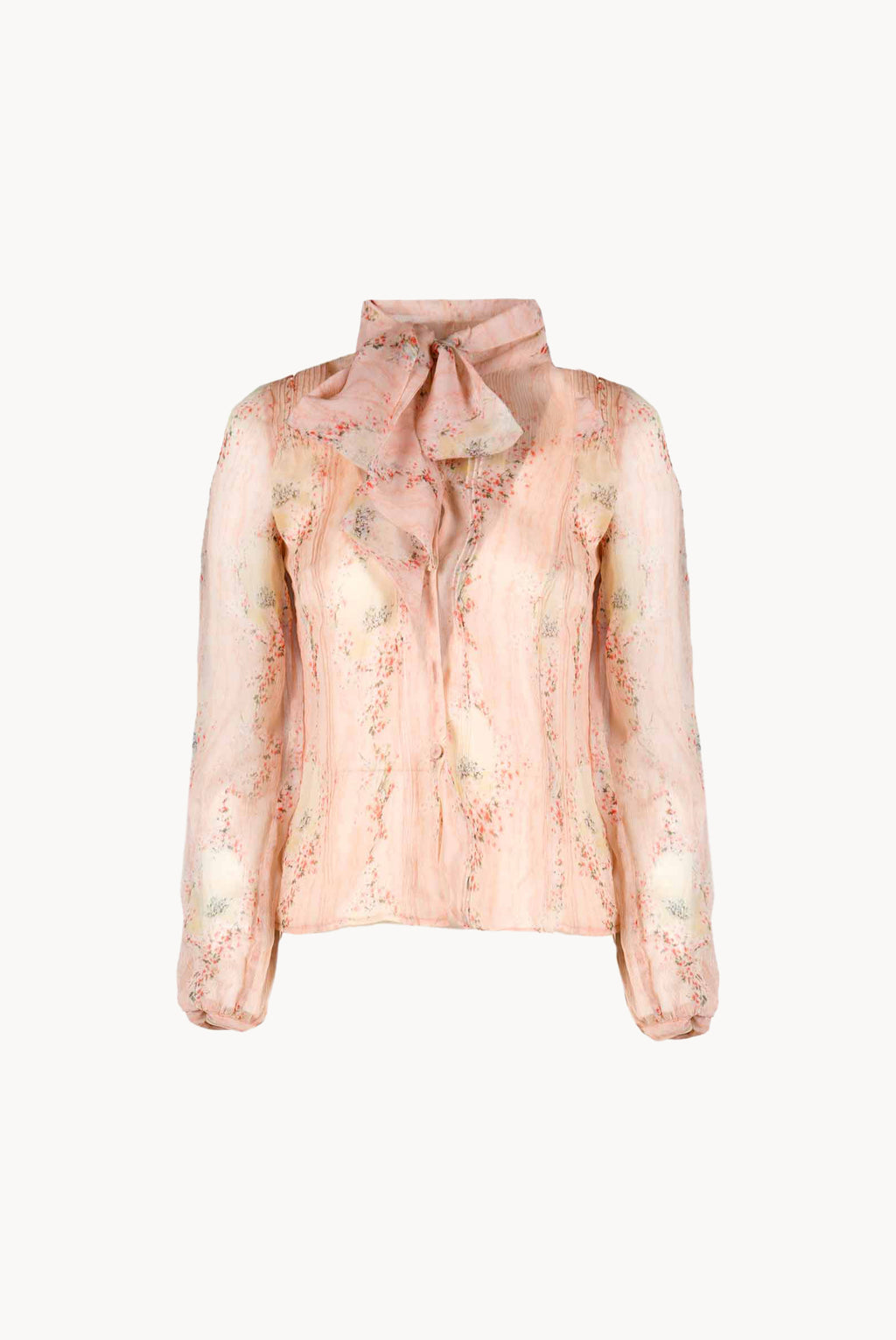 Chiffon Circle Of Roses Shirt With Flake