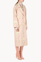 Cappotto in lana Circle Of Roses con fodera coordinata