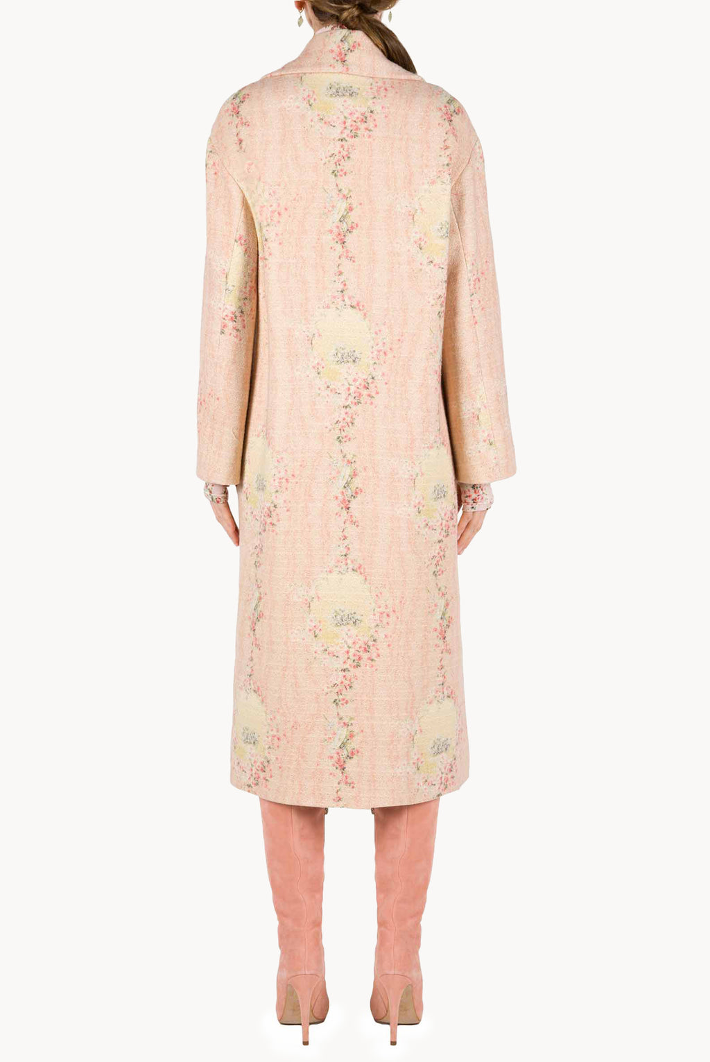 Cappotto in lana Circle Of Roses con fodera coordinata