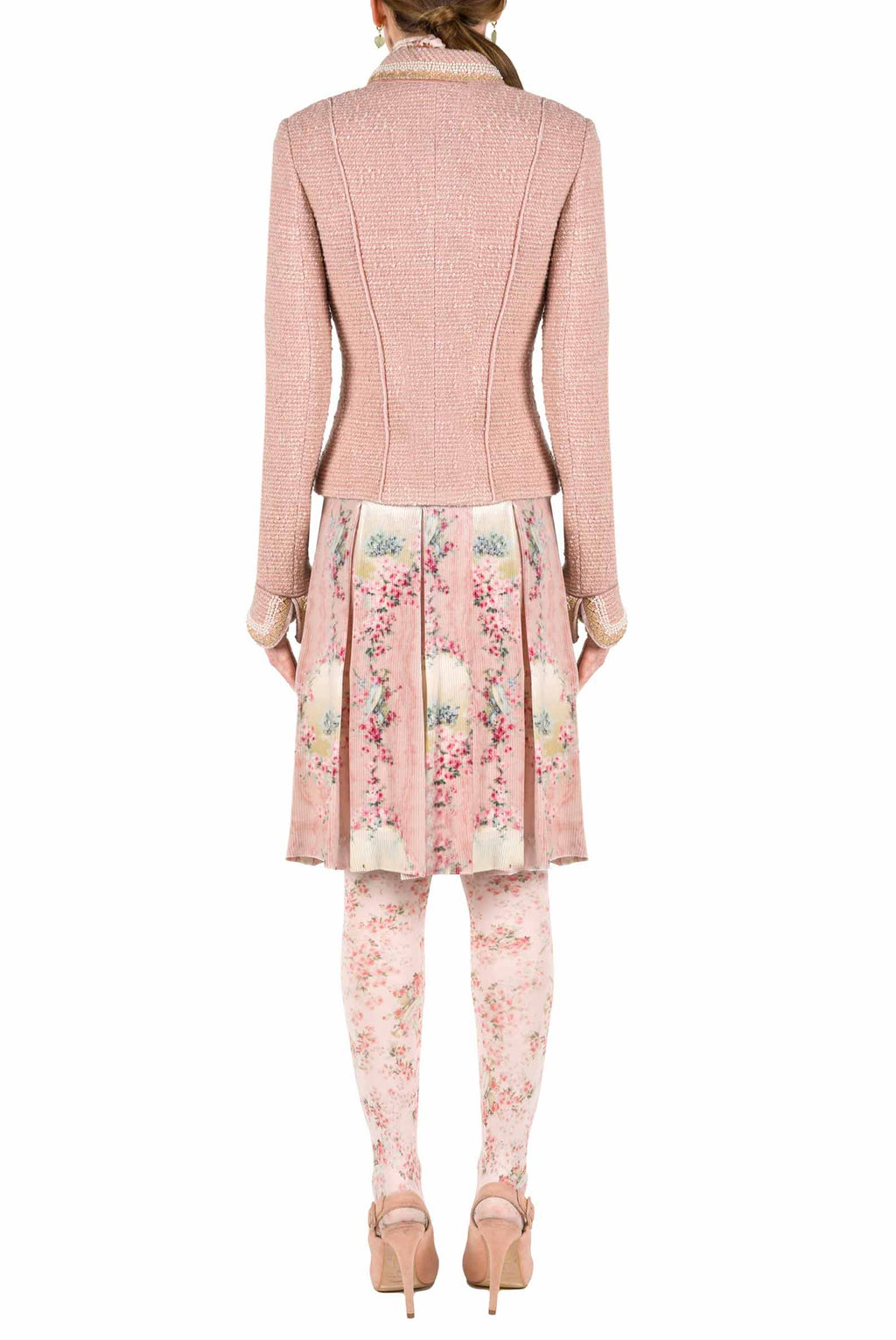 Boucle Lurex Jacket Pearl Embroidered