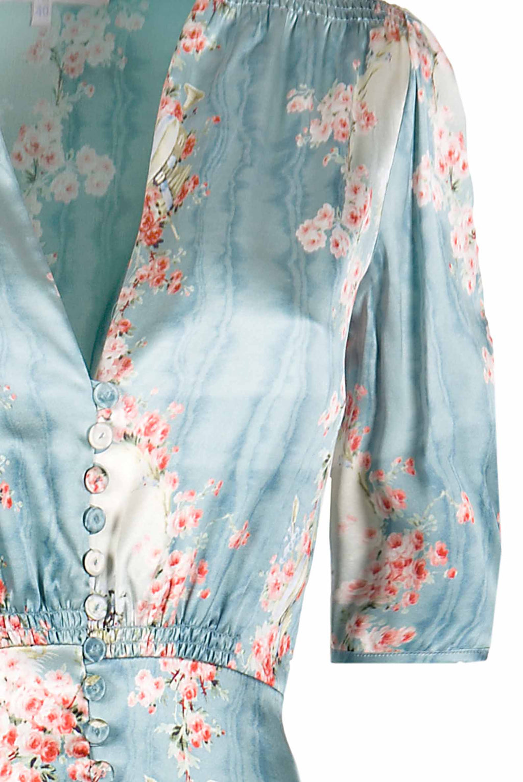 Vestito bottoncino in satin Circle Of Roses