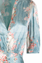 Vestito bottoncino in satin Circle Of Roses
