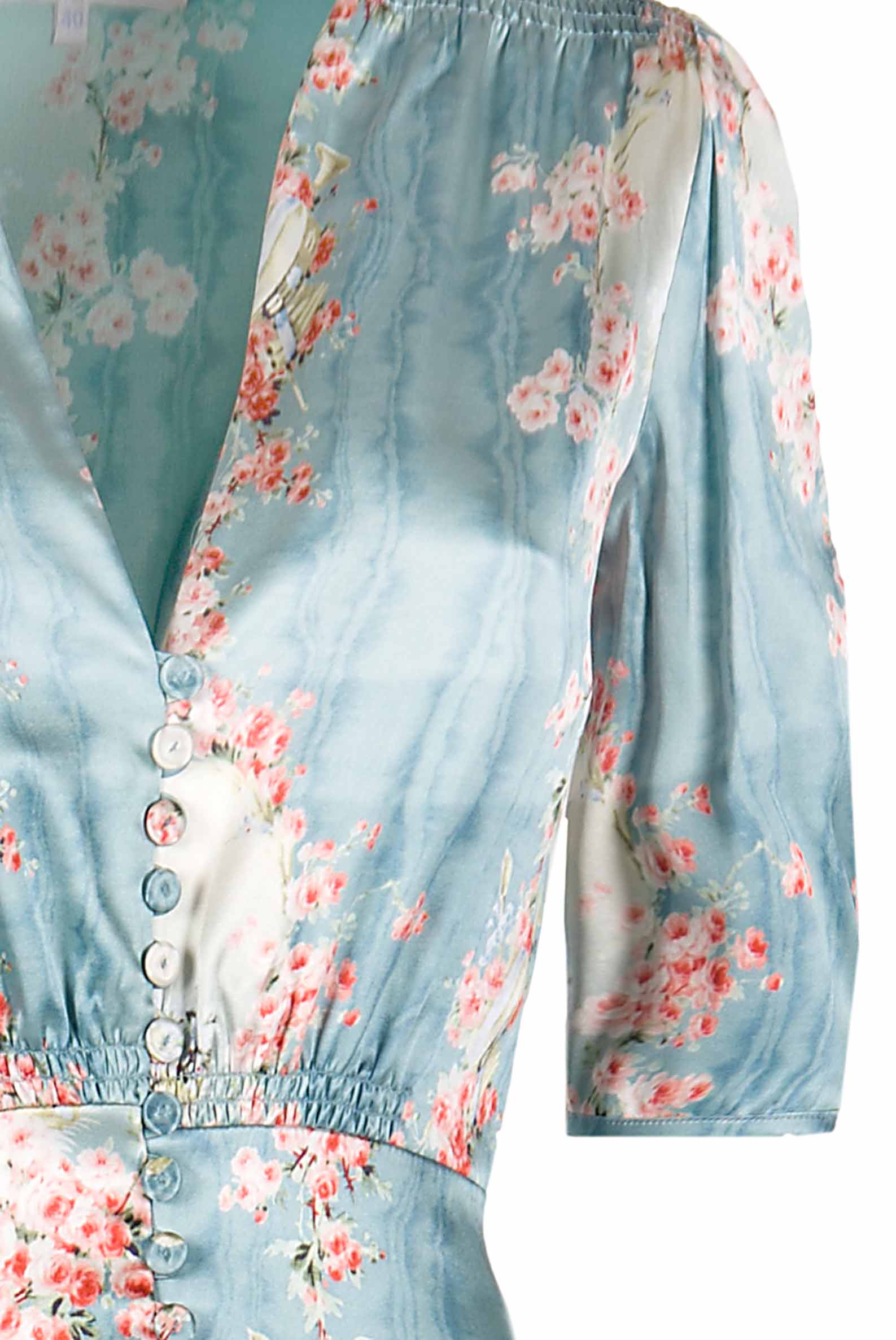 Vestito bottoncino in satin Circle Of Roses