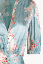 Vestito bottoncino in satin Circle Of Roses