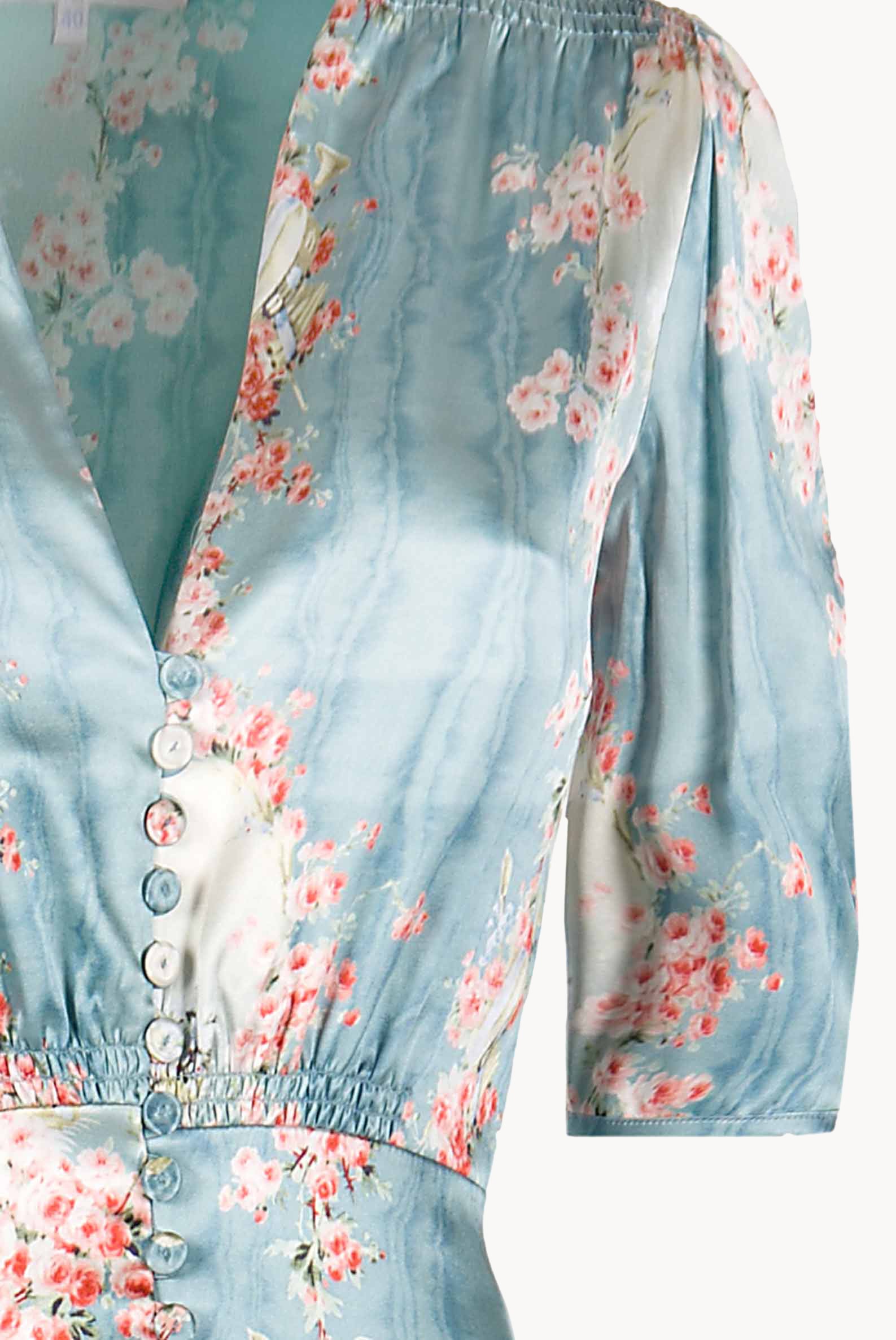 Vestito bottoncino in satin Circle Of Roses