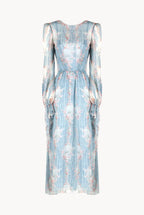 Circle Of Roses Chiffon Dress With Sash