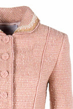 Boucle Lurex Jacket Pearl Embroidered