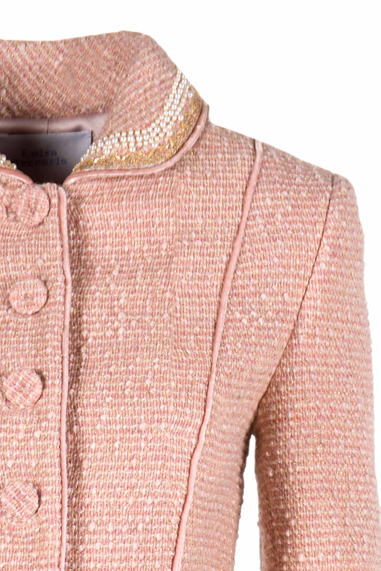 Boucle Lurex Jacket Pearl Embroidered
