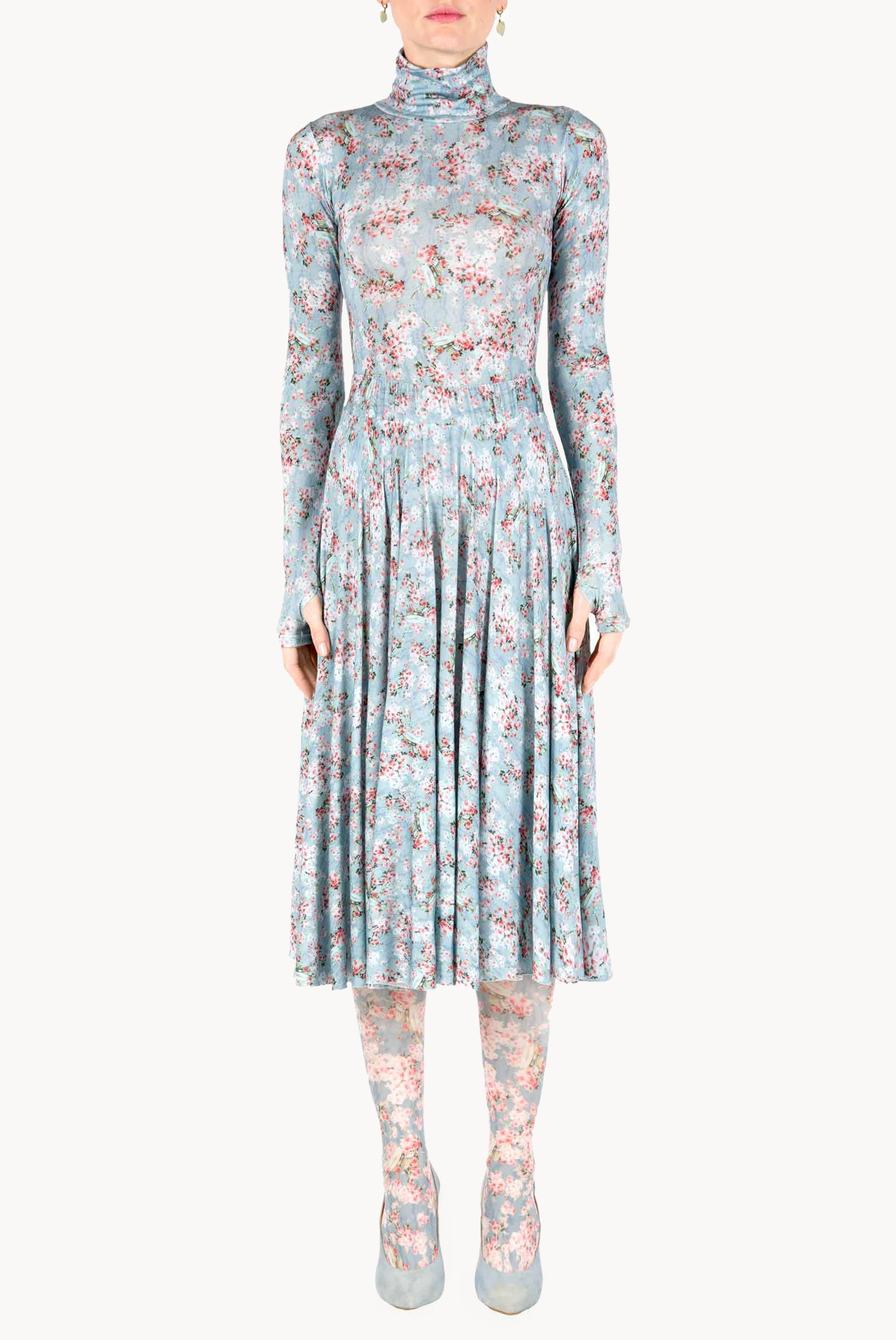Rose Buds Printed Jersey Skirt