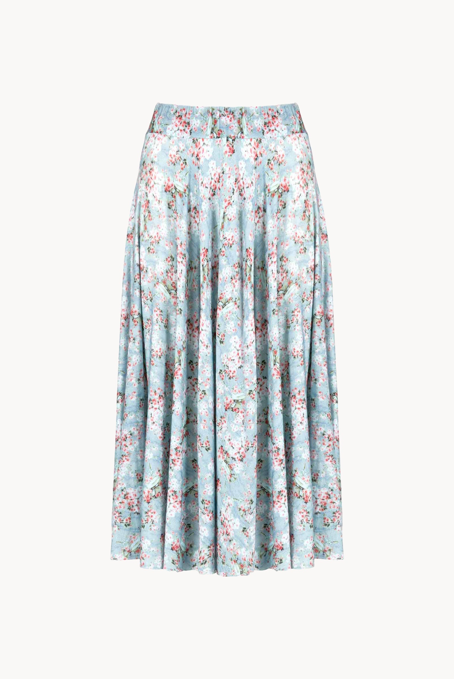 Rose Buds Printed Jersey Skirt