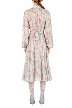 Carlamaria Georgette Circle Of Roses Dress